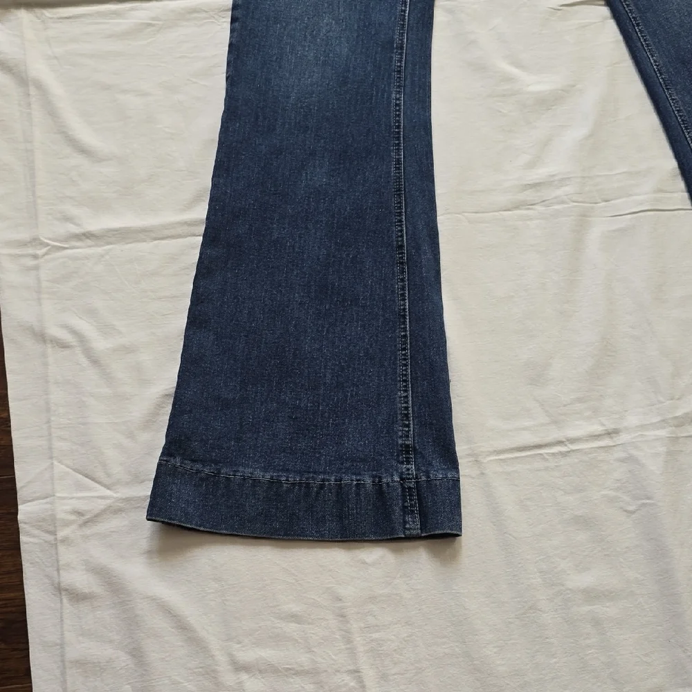 L&B Dark Blue Flare Jeans - Picture 5 of 14
